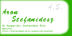 aron stefanidesz business card